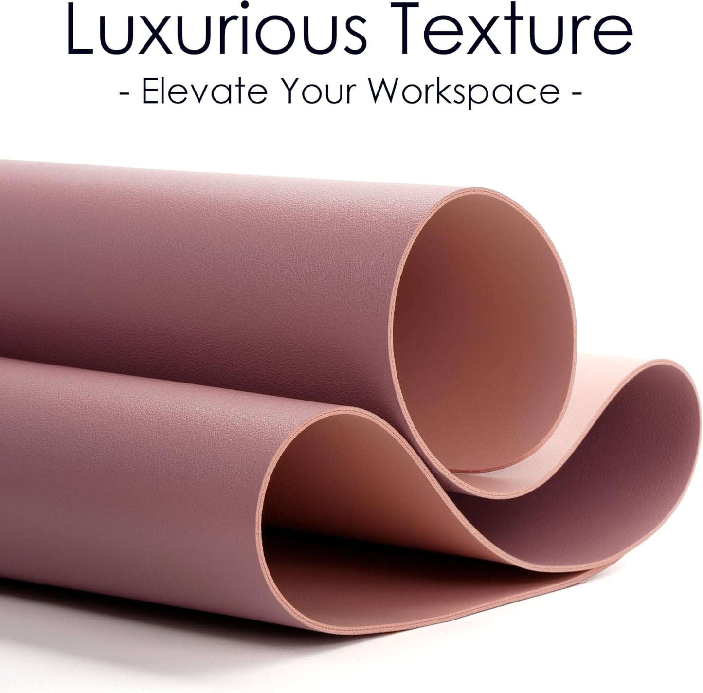 Dual Sided Leather Desk Pad (31.5 X 15.7"), Office Waterproof Desk Mat, PU Mouse Pad, Desk Protector Cover, Desk Writing Mat for Office/Home/Work/Cubicle (Purple/Pink)